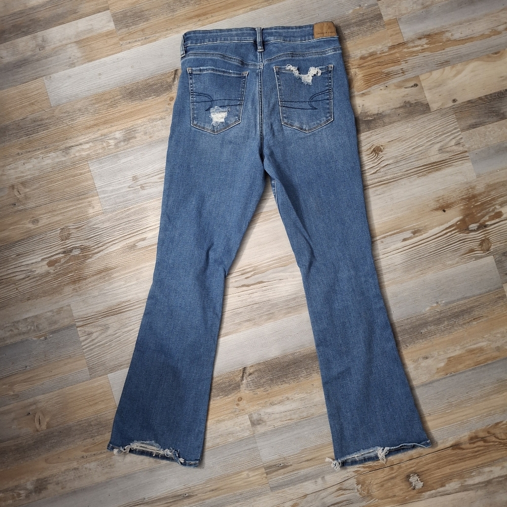 Women's American Eagle Hi-Rise Skinny Kick Jeans Size 8 Short - Picture 5 of 6